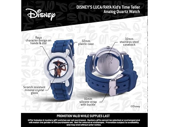 Disney Boys 2-Pack Watch Kids Ages 4–7 Set
