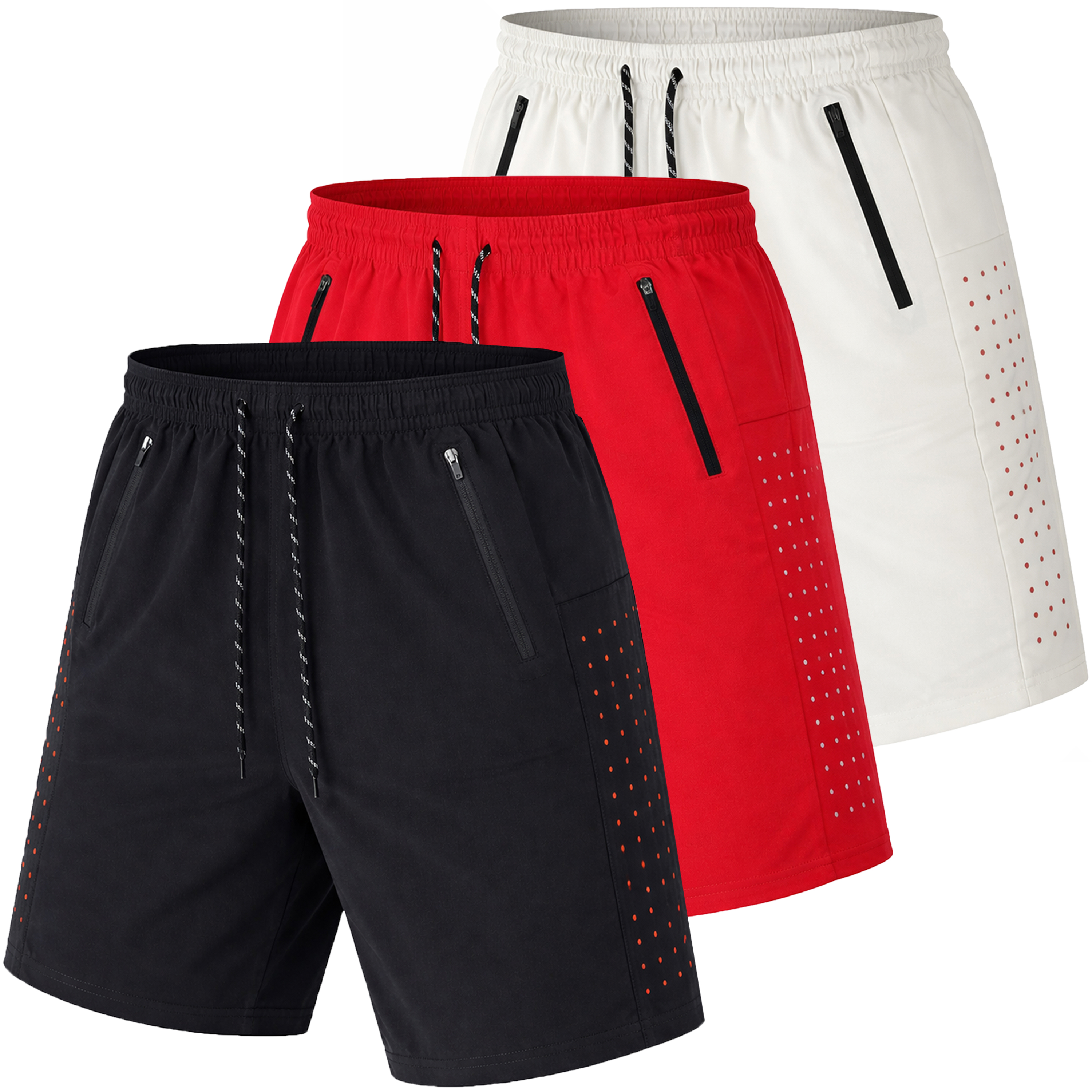 Mens Training Shorts w/ Dotted Trim (S-2XL) - Gallery 27