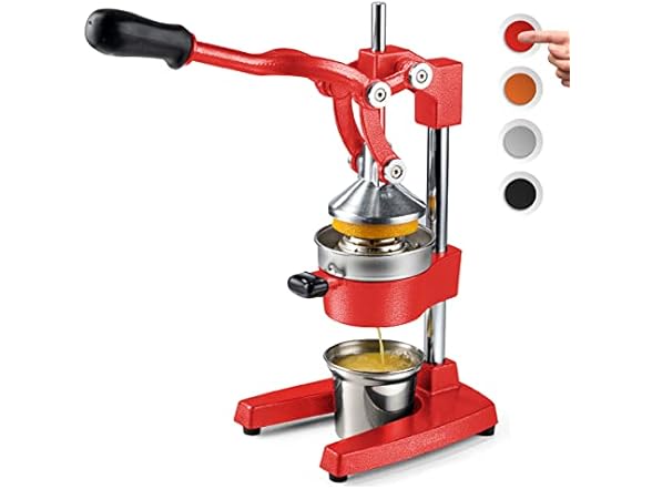 Eurolux HCJ-Red Eurolux Cast Iron Citrus Juicer