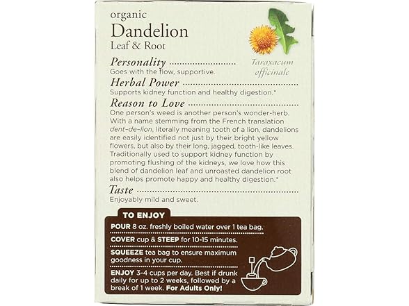 Traditional Medicinals Dandelion Leaf & Root Herbal Tea