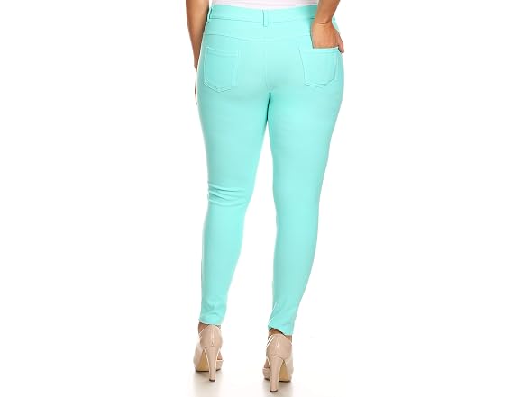 Yelete Women (XXL) Basic Five Pocket Stretch Pants