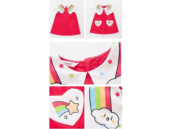 CuteOn Girls (3T) Dress Toddler Baby Rainbow Dress
