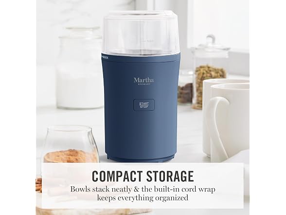 Martha Stewart Electric Coffee & Spice Grinder, Indigo Blue