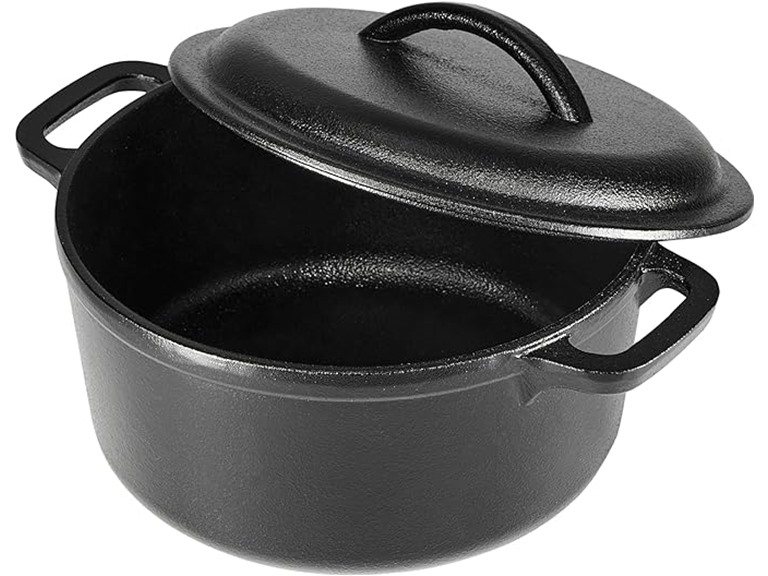Amazon Basics Amazon Basics Round Pre-Seasoned Cast Iron M