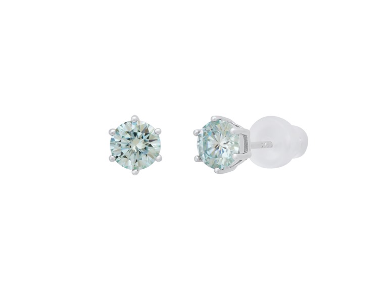 Colored Moissanite Diamond Earrings