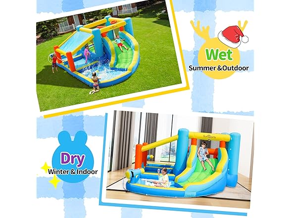 Sunshade Inflatable Water Slide