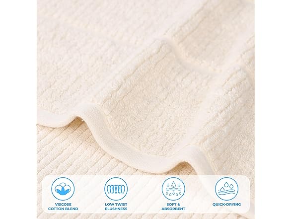 Superior 6PC Ultra Soft Quick Dry Hand Towels