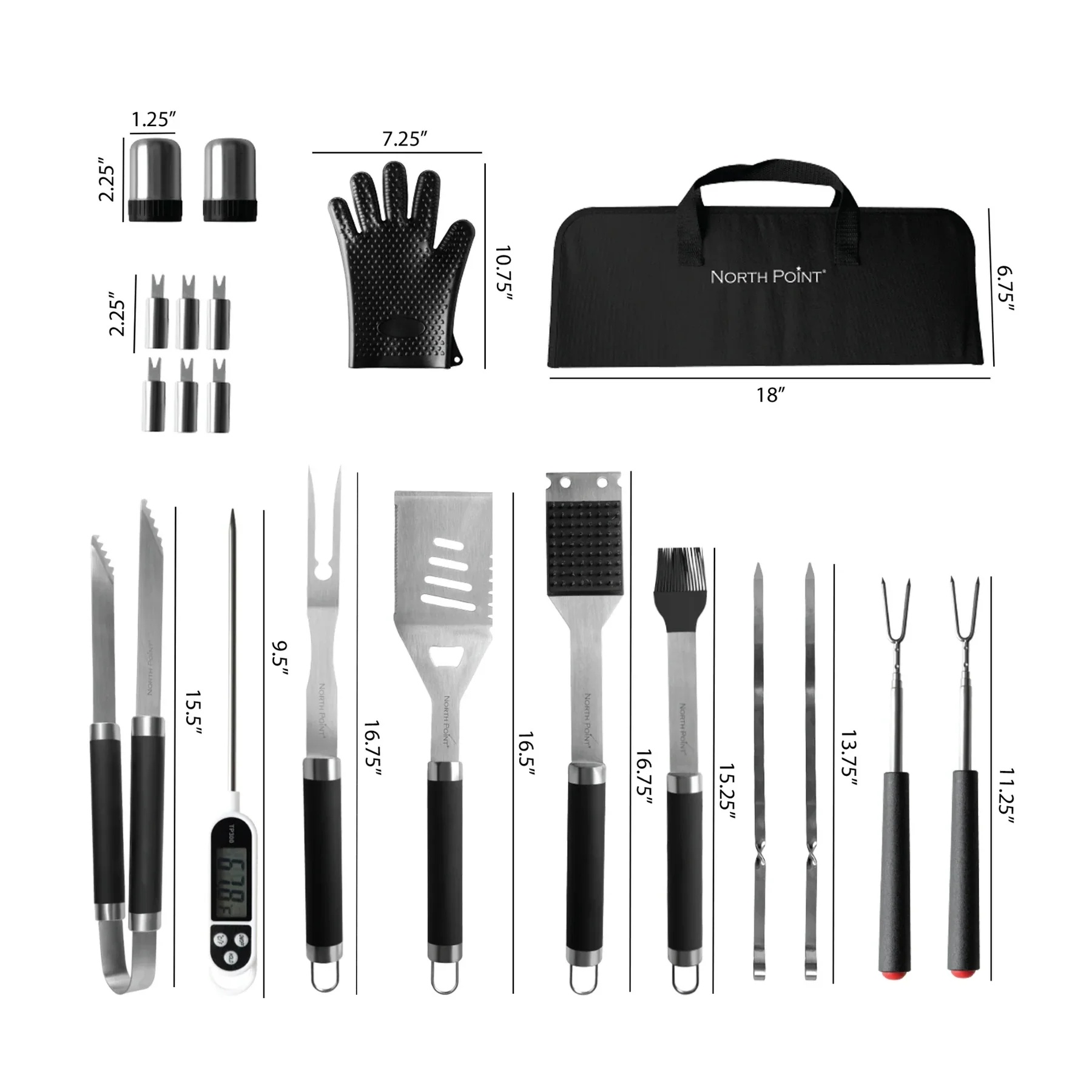 North Point 20 Piece BBQ Tool Set - Gallery 9