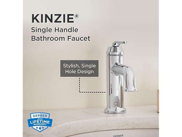 Gerber Kinzie Single Handle Single Hole Faucet- Chrome