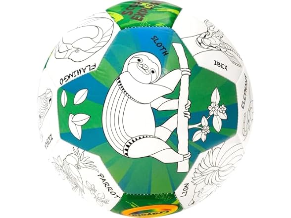 Crayola Official Soccer Ball Zoo Animal Size 5
