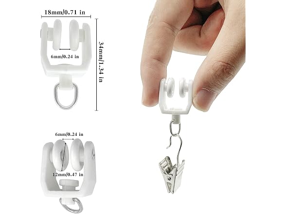 Curtain Track Roller Hooks Accessories