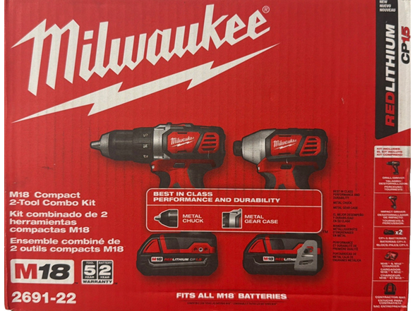 Milwaukee 2691-22 Compact Drill Driver Combo Kit