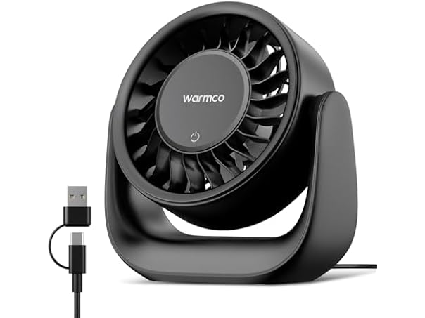 $12.99, Was $24.99, 48% Off! Warmco DS1 6.4in USB Desk Fan Office dealfomo