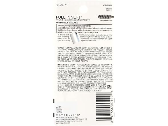 Maybelline Full N Soft Waterproof Mascara Very