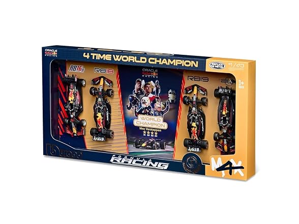 Bburago 1:43 Race Formula Oracle Red Bull 4 Piece Set