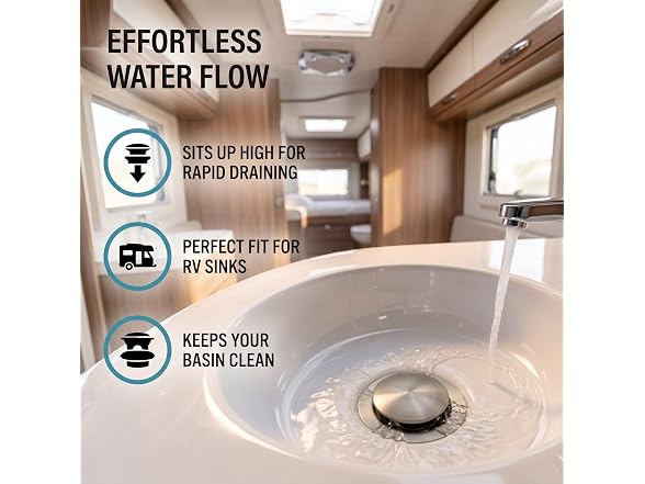 Dura Faucet DF-PU201-SN RV Sink Pop-Up