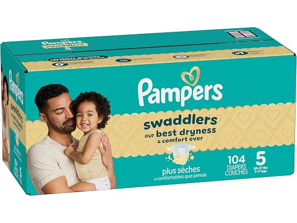 Pampers 37lbs Swaddlers Diapers
