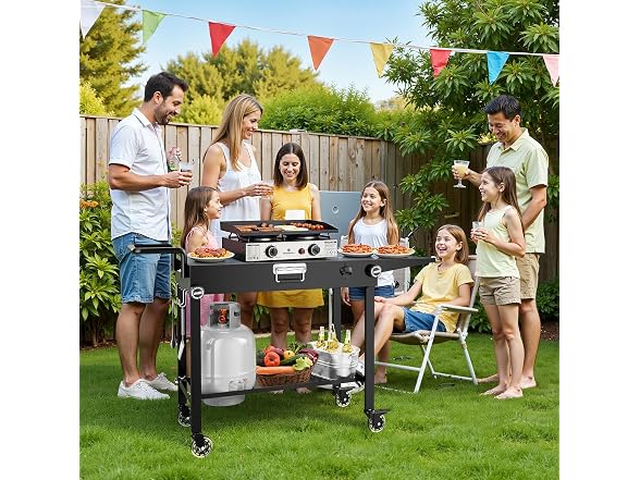 Sandpoy Portable Grill Cart, Black - Gallery 2