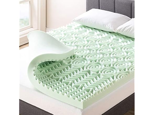 Mellow 5-Zone Memory Foam Mattress Topper