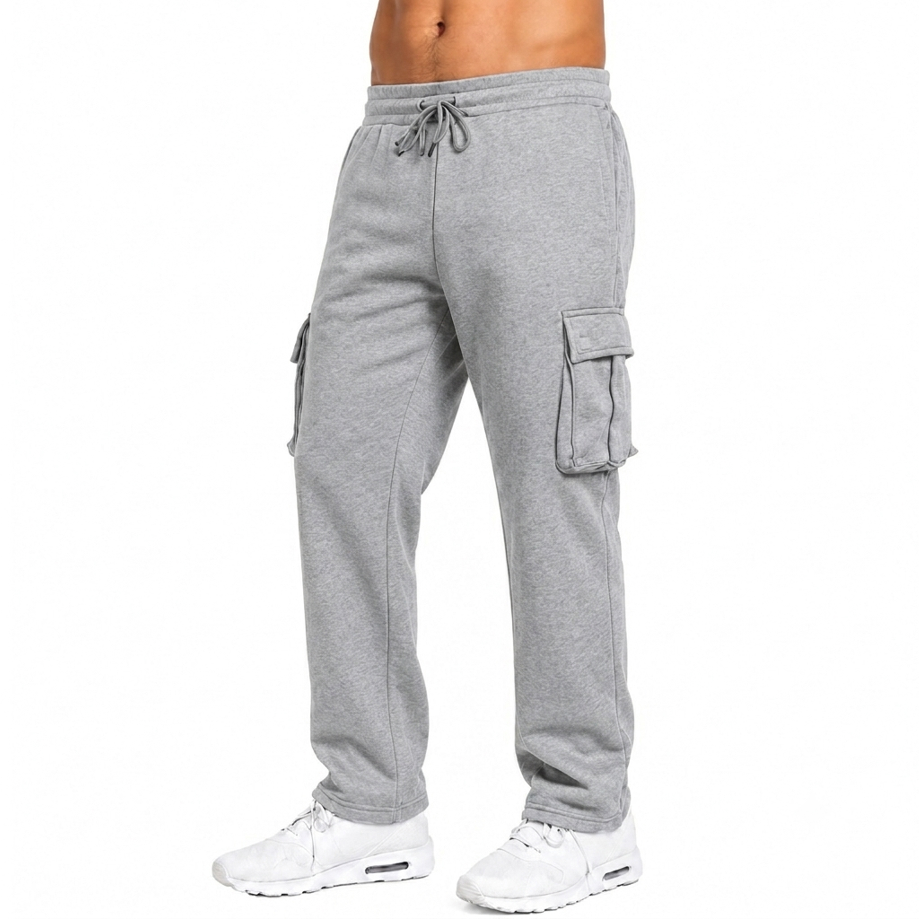 3Pk Mens Open Bottom Fleece Sweatpants - Gallery 28