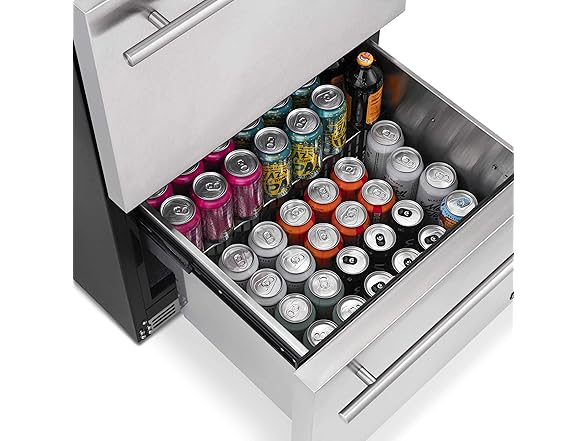 Newair Outdoor Dual Drawer Fridge - 20 Bottles/80 Cans