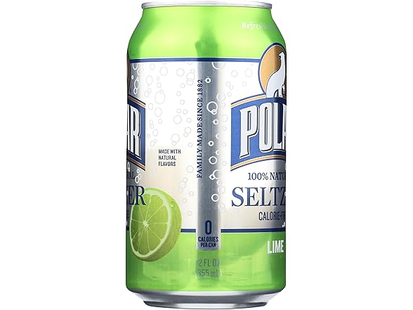 1CT Polar Seltzer Water, Lime, 12 fl oz