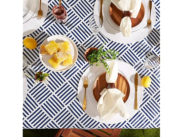 DII In/Outdoor Vinyl Tablecloth, Navy