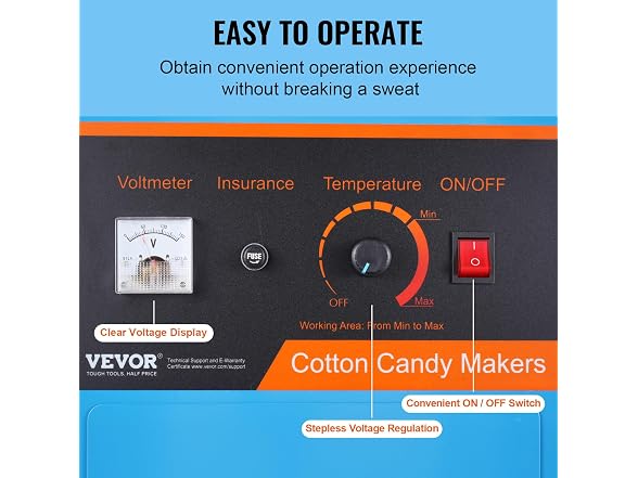 Electric Cotton Candy Machine, 1000W Candy #3