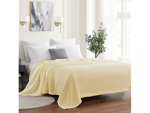 100% Fine Cotton Blanket Luxurious Weave