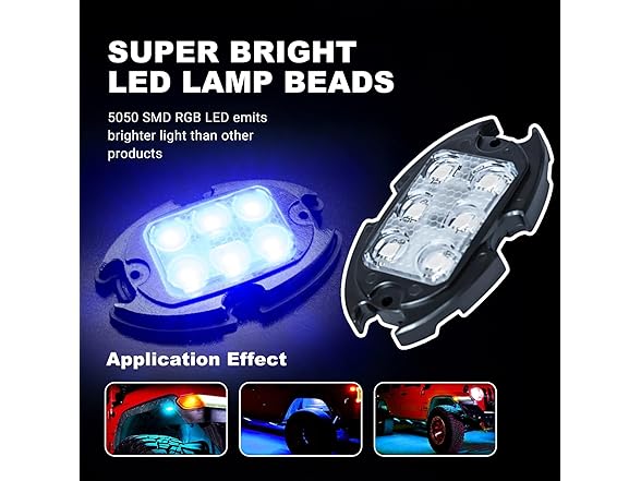 ALDST Rock Lights 4 Pack