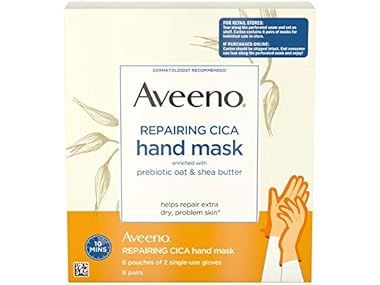 $5.99, Was $20.99, 71% Off! Aveeno Repairing Cica Hand Mask dealfomo