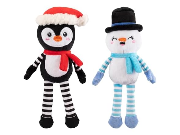 Fringe Studio Pet Toy, Ultimate CHILLERS Plush Dog Toy 2Pc