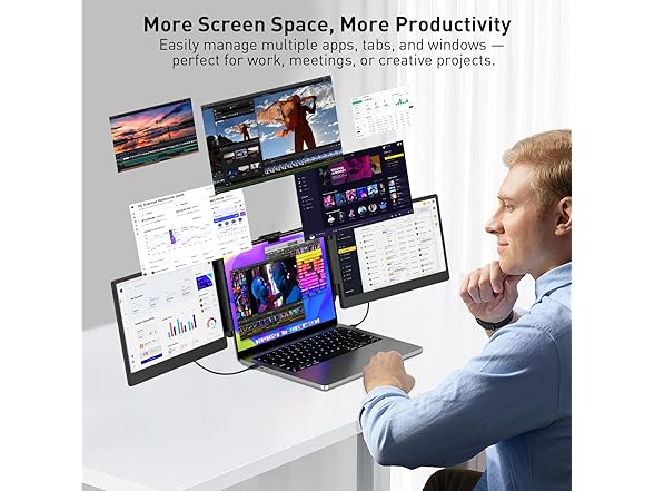 Laptop Screen Extender – 14" Portable Monitor for Laptop