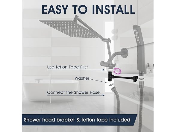 PDP Bath Adjustable Shower Head Holder,
