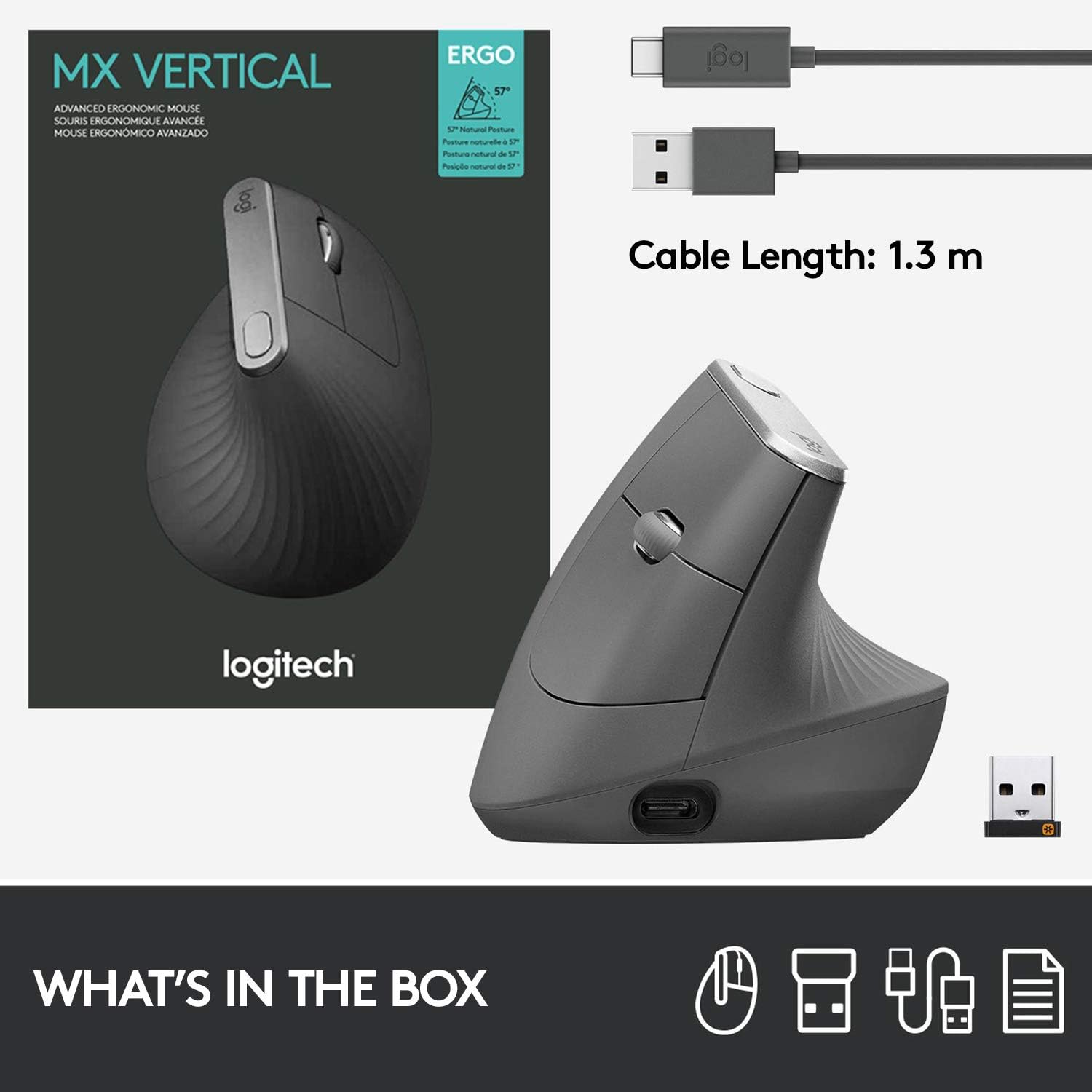 Logitech MX Vertical Wireless Mouse - Gallery 19