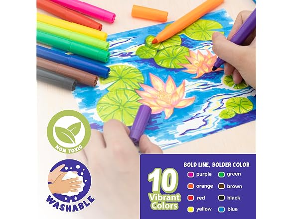 BAZIC PRODUCTS Washable Jumbo Markers