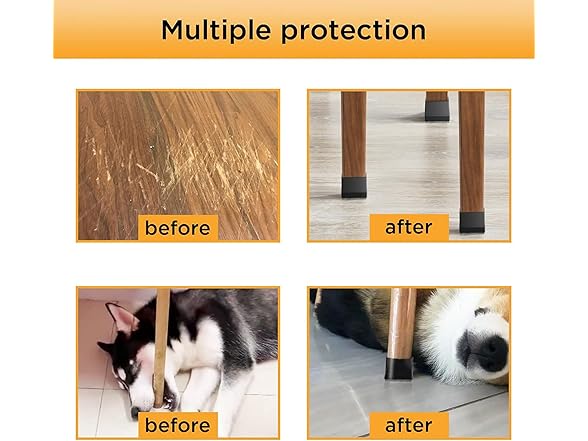 CHWM 24 PCS Square Chair Leg Floor Protector