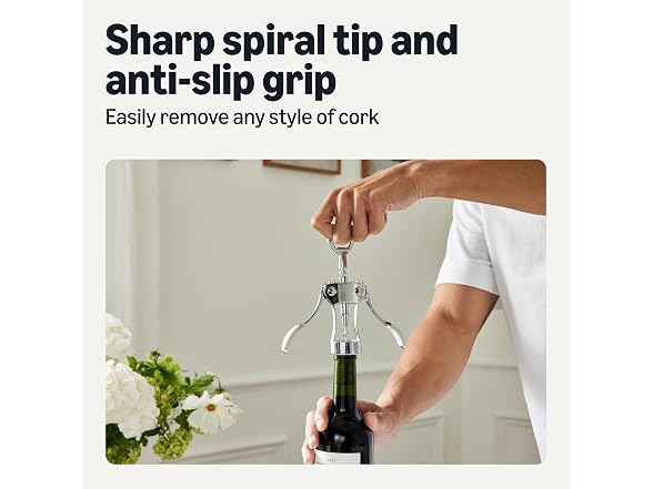 Amazon Basics 2-in-1 Corkscrew and Bottle Opener