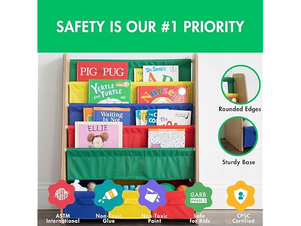 Humble Crew 4-Tier Kids Bookshelf 3 Bins