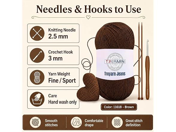 60% Cotton 40% Acrylic Crochet Yarn - 1