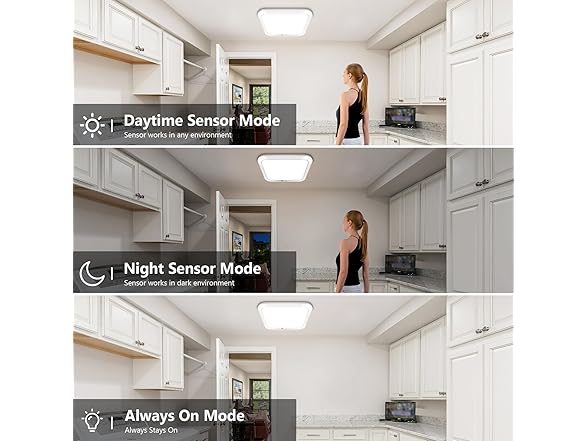 Rechargeable Motion Sensor Ceiling Light with Remote