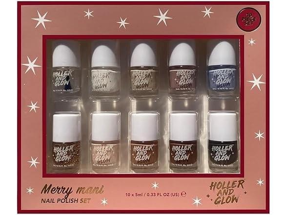 Holler and Glow Merry Mani Miniature Nail Polish Set