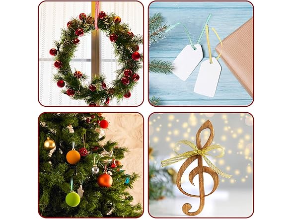300pcs Christmas Ornament Ribbon Hangers