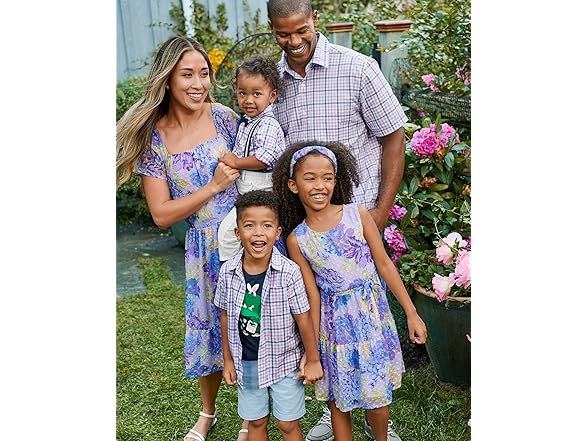 Childrens Place Mens Button Down Purple (M)