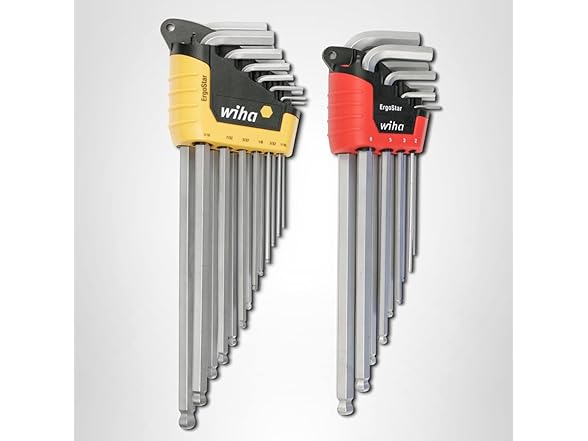 Wiha 66982 Ball End Hex L-Key Set 22pc Inch & Metric