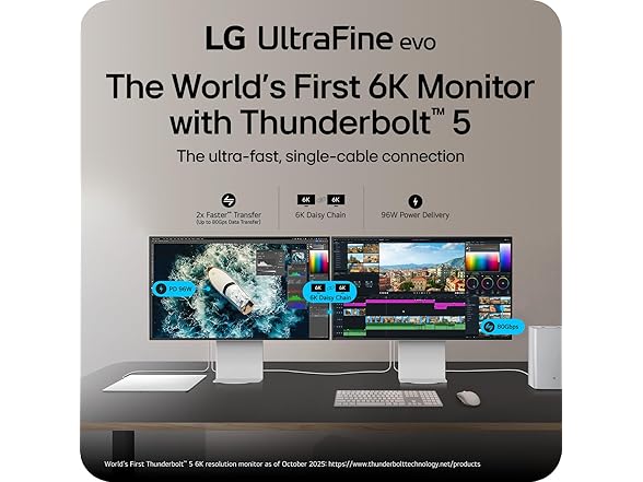 LG 32" UltraFine evo 6K Nano 60Hz IPS Black Professional Monito