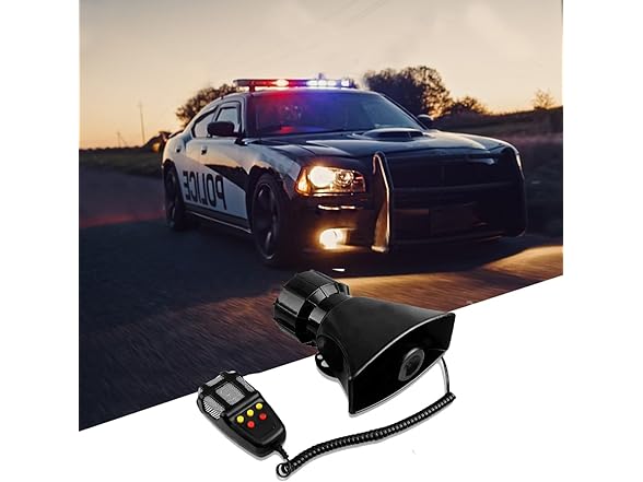 Zone Tech 5 Tone Sound Car Siren Vehicle Horn