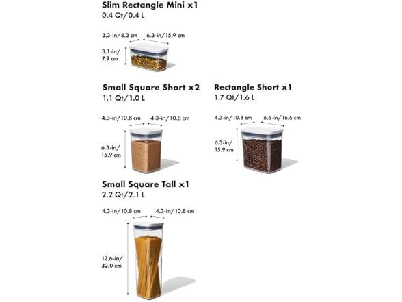 OXO Good Grips 5-Piece POP Container Set