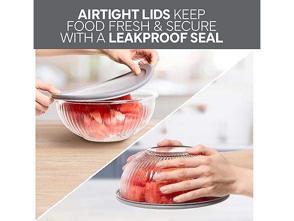 12Pc Glass Mixing Bowl Set