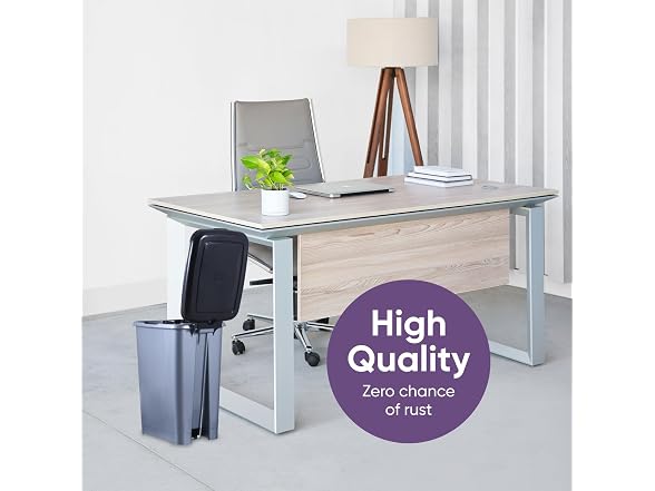 Superio 2.5 Gal Step-On Can Grey/Black